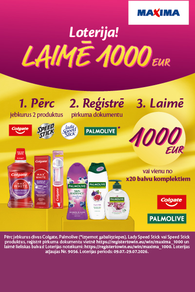 Laimē 1000 EUR!
